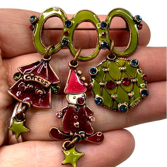 Vintage TARATATA Circus Brooch Pin Signed France Rare - Picture 7 of 7